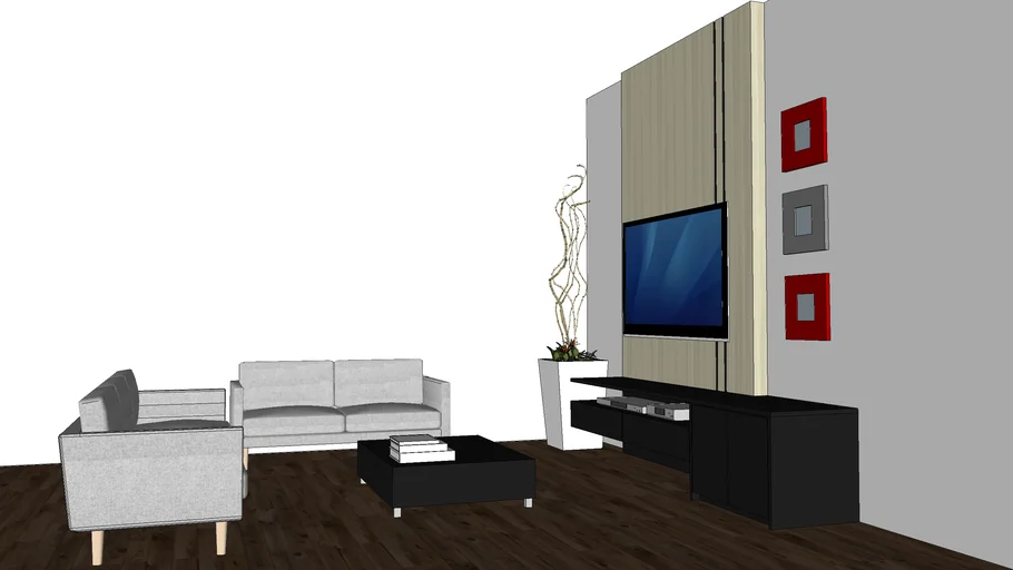 Living Area TV Cabinet 3D Warehouse, 49% OFF