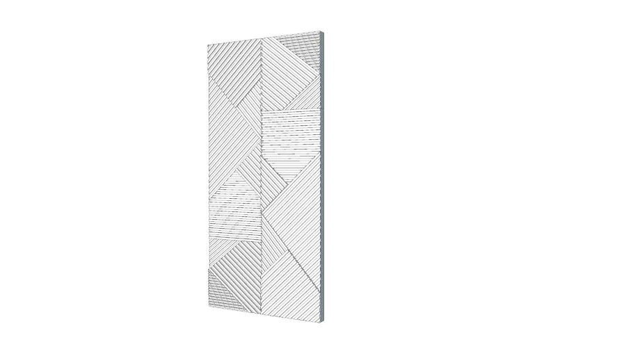 Decorative Panel With Horizontal Vertical And Diagonal Grooves