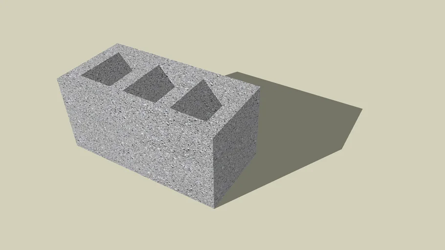 8' Concrete Masonry Unit (Corner) | 3D Warehouse