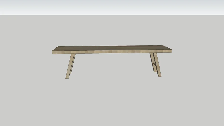 Instrument Lezen Briesje Lage , lange salontafel hout 160x40 / low, long coffeetable wood | 3D  Warehouse