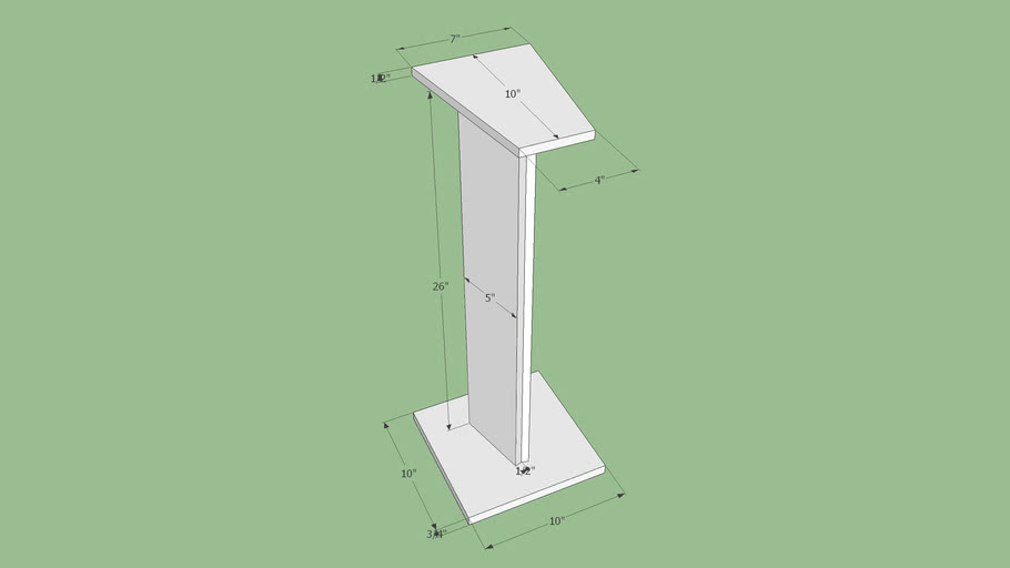 Simple Speaker Stand (plan) 3D Warehouse