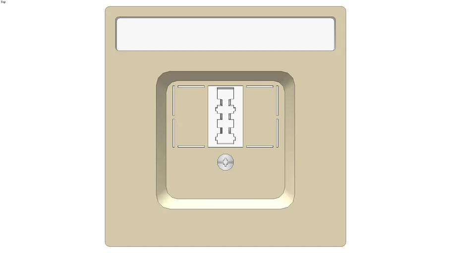 D-Life Central plate with square opening and telephone socket-outlet ...
