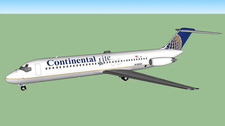 Continental Lite DC-9-31 (1994) | 3D Warehouse