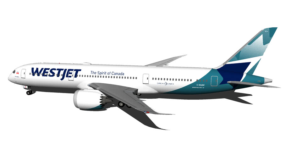 WestJet Boeing 787-9 Dreamliner C-GUDH 'Clive Beddoe' (New Livery 2019 ...