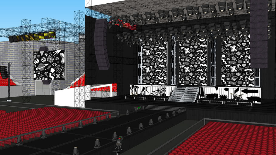 One Direction On The Road Again Tour Stage 3d Warehouse