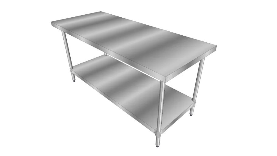 Regency 18 Gauge 304 Stainless Steel Commercial Work Table - 30" x 72" with Undershelf