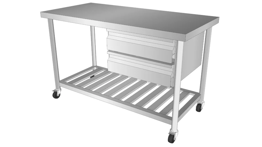 Stainless Steel Utility Mobile Table