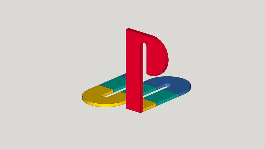 PlayStation 1 Logo 3D | 3D