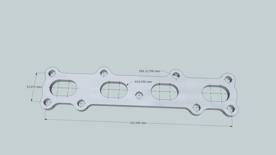 NB 1.8 MX5 MIATA exhaust flange 3D Warehouse