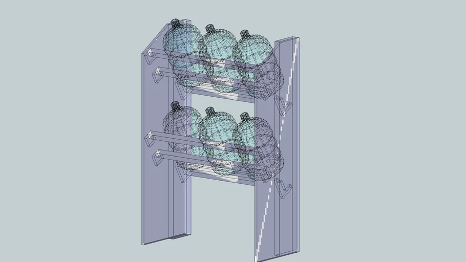 Closet Carboy Rack 3D Warehouse