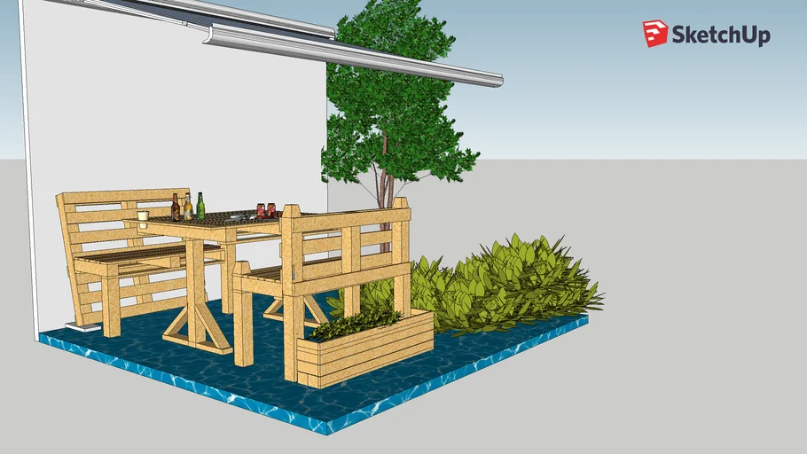 Pallet outdoor furniture 3D Warehouse