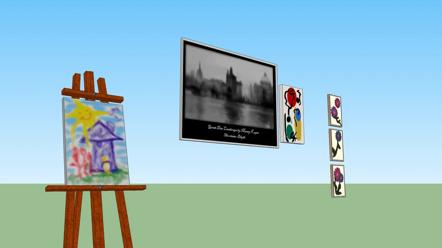 sims art and easel 3D Warehouse