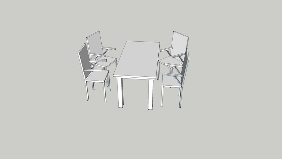 dining table and chairs 3D Warehouse