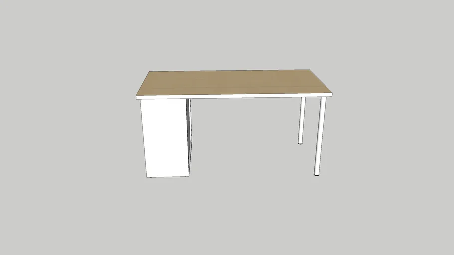 Simple desk with side storage