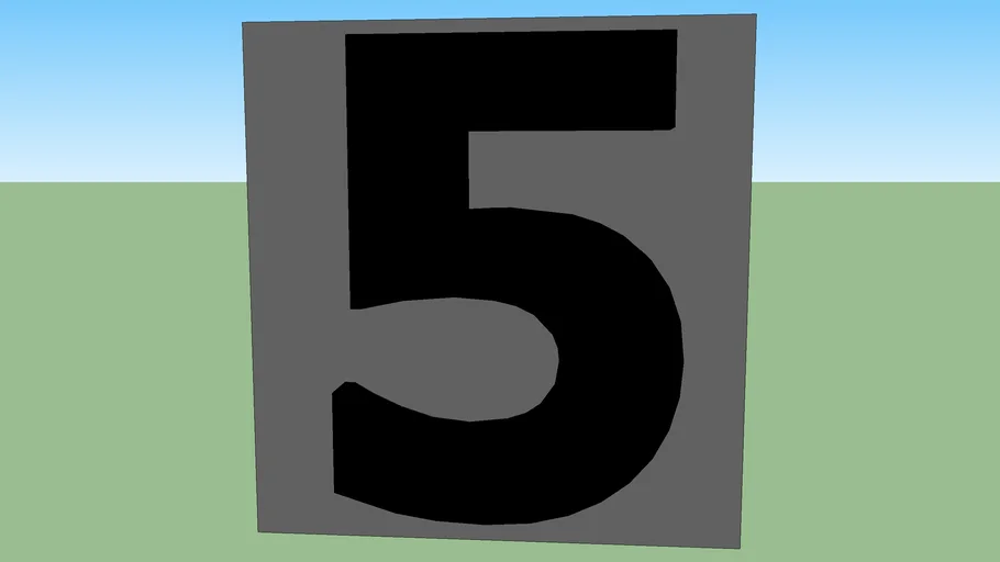 Number 5 Button | 3D Warehouse
