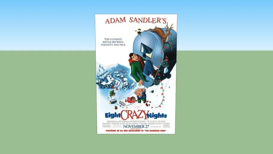 RARE Original Advance Eight Crazy Nights Movie Poster Double Sided Adam  Sandler