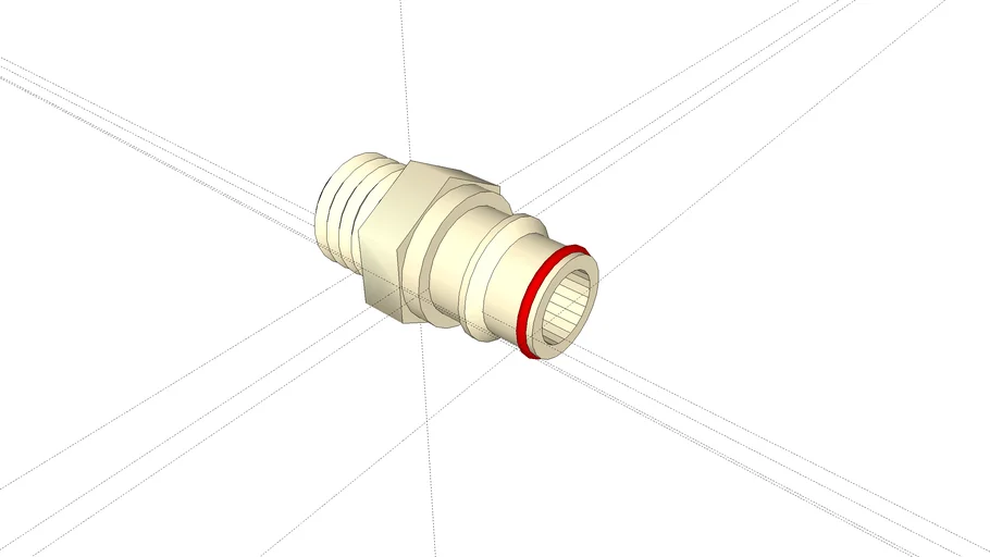 CPC Polysulfone Quick Disconnect 1/2" M to 1/2" NPT M