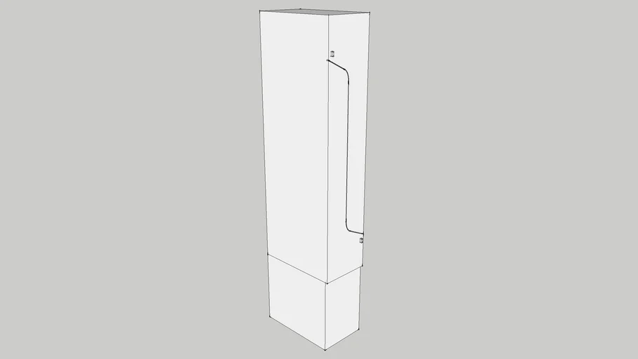 2 door interlocking locker. Designed to allow seating to front. | 3D ...