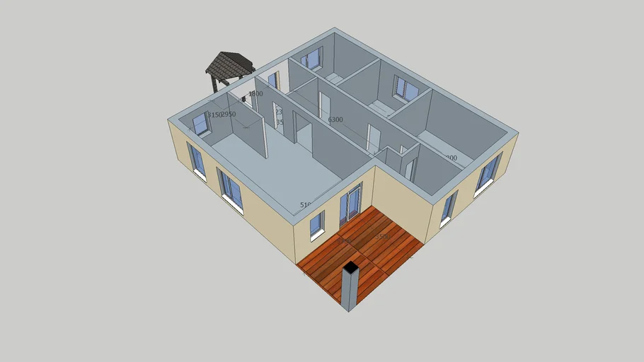 Бревенчатый дом в sketchup