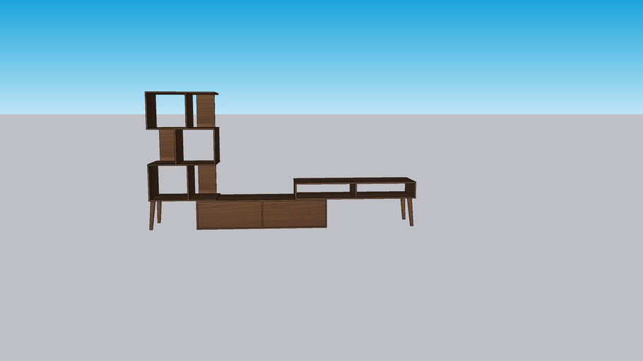 Carson Carrington Sakskobing TV Stand 3D Warehouse