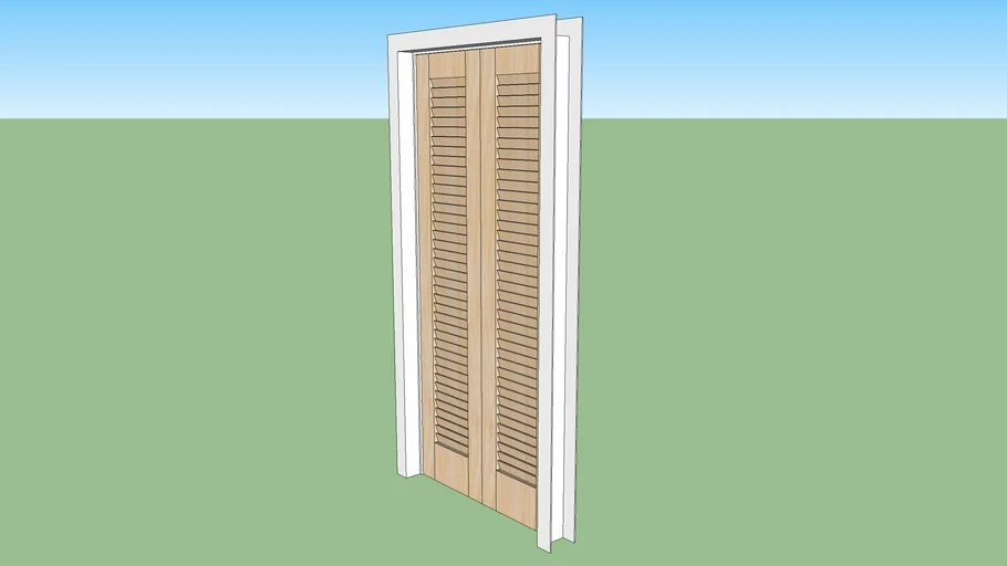 7' louvered bifold door | 3D Warehouse