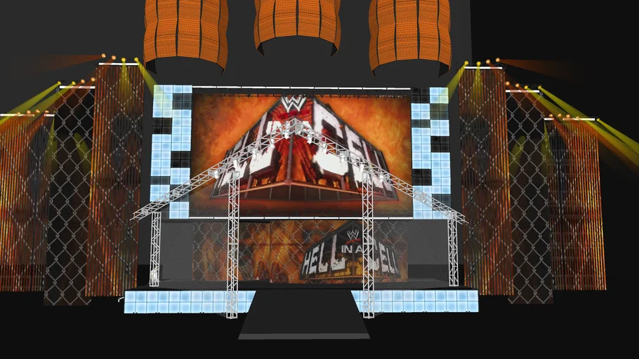 Wwe Hell In A Cell Offical Stage Work In Progress 3d Warehouse