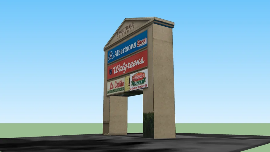 Troutdale Commons sign 1 3D Warehouse