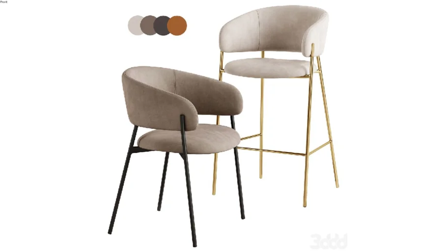 Hug Bar Stool | 3D Warehouse