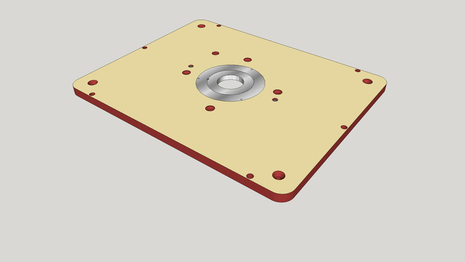 CMT 7E router prebored insert plate 999.501.18 with alu rings | 3D ...