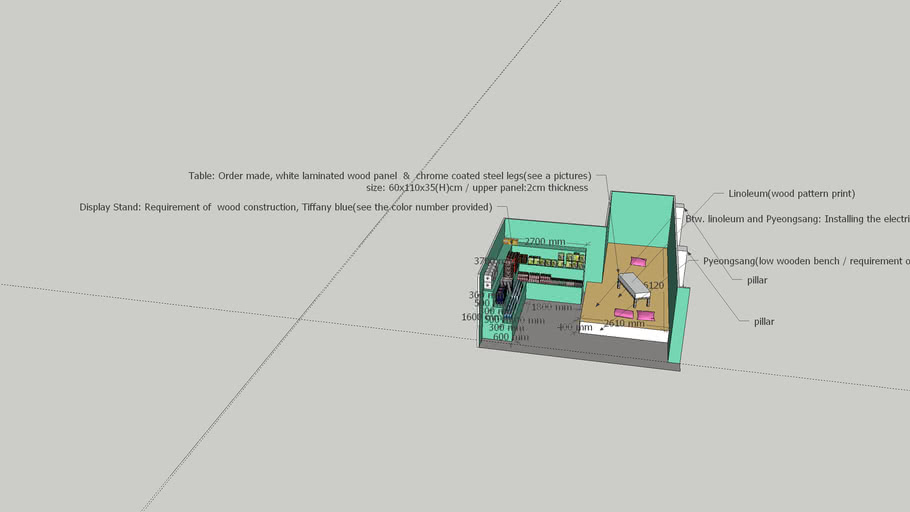 Floorplan for Rice Shop | 3D Warehouse