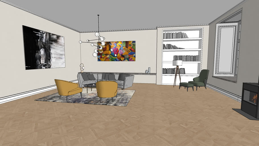 Stylish living room (Shapespark's 'Example room' scene) 3D Warehouse