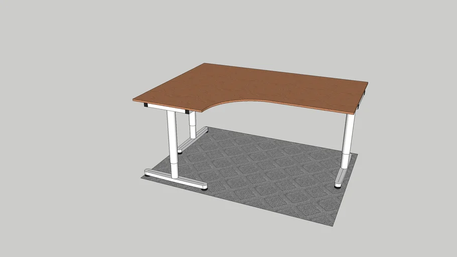 Ikea Galant Corner Worktop Desk 1.2 x 1.6m 3D Warehouse