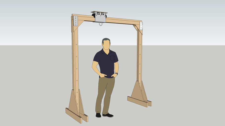 Wooden Gantry Crane 3D Warehouse