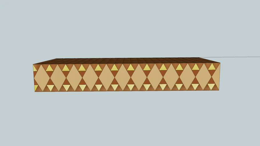 Wood Inlay Banding Diamonds & Triangles 60 degrees 3D Warehouse