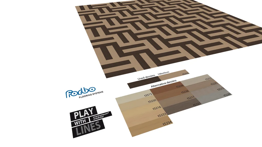 Marmoleum Modular PL91 Floorplan 3D Warehouse