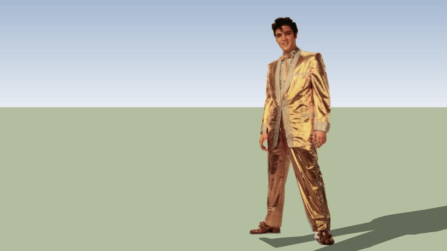 Elvis in Gold Lame 2D