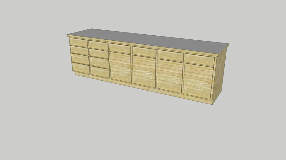 Counter With Drawers | 3D Warehouse