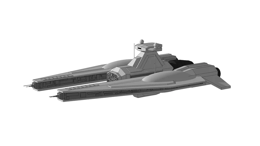 Light-cruiser Space Warship | 3D model