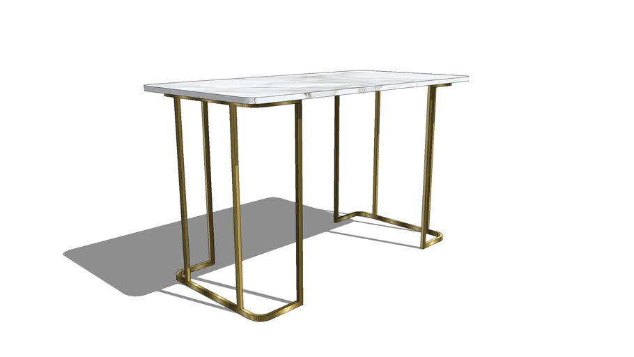 Dahlia Marble Desk CB2 3D Warehouse