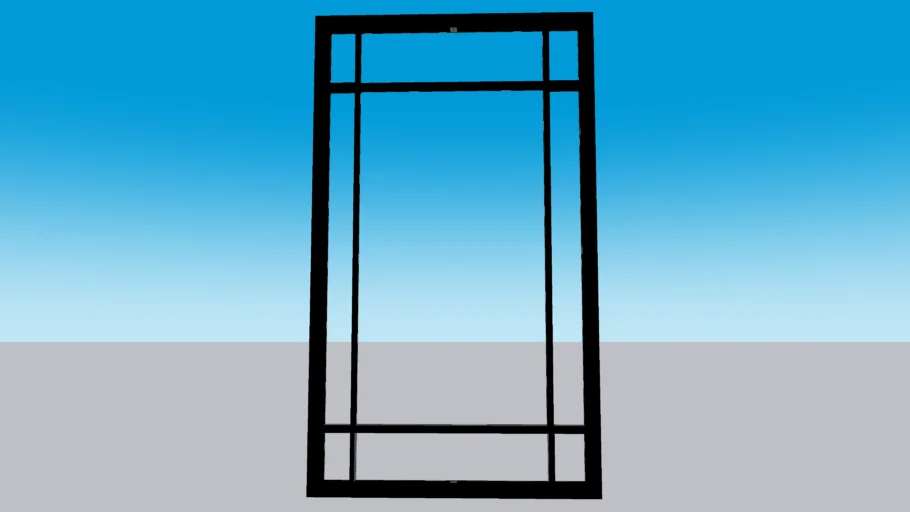 modern black window