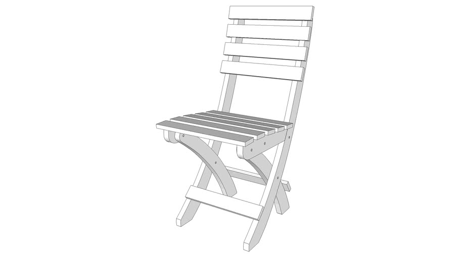 Folding Bench Chair 3D Warehouse