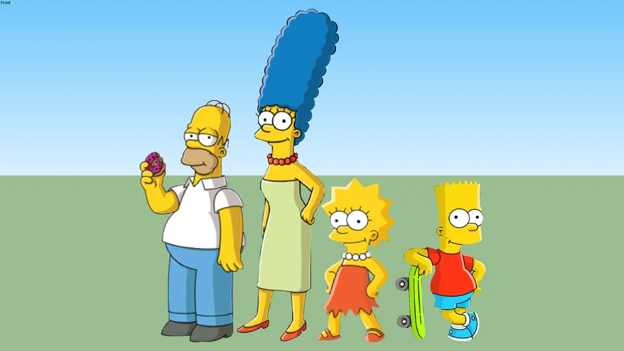 Simpson Family (to scale) | 3D Warehouse