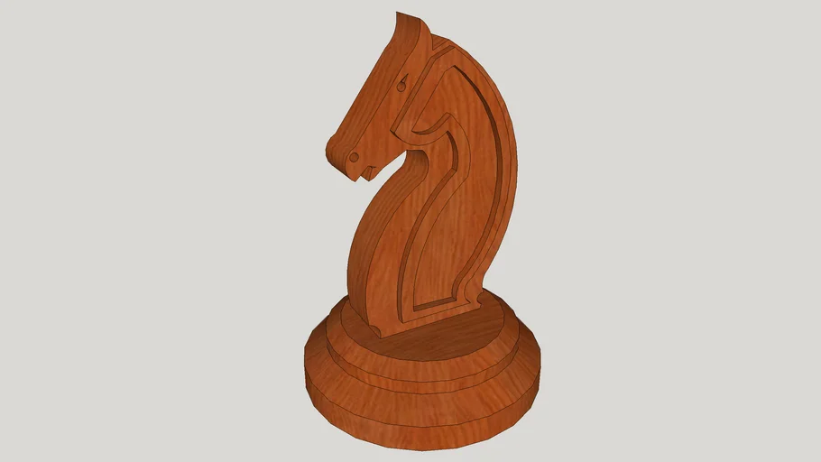 Figura de cavalo de xadrez 2d em AutoCAD, CAD (28.62 KB)