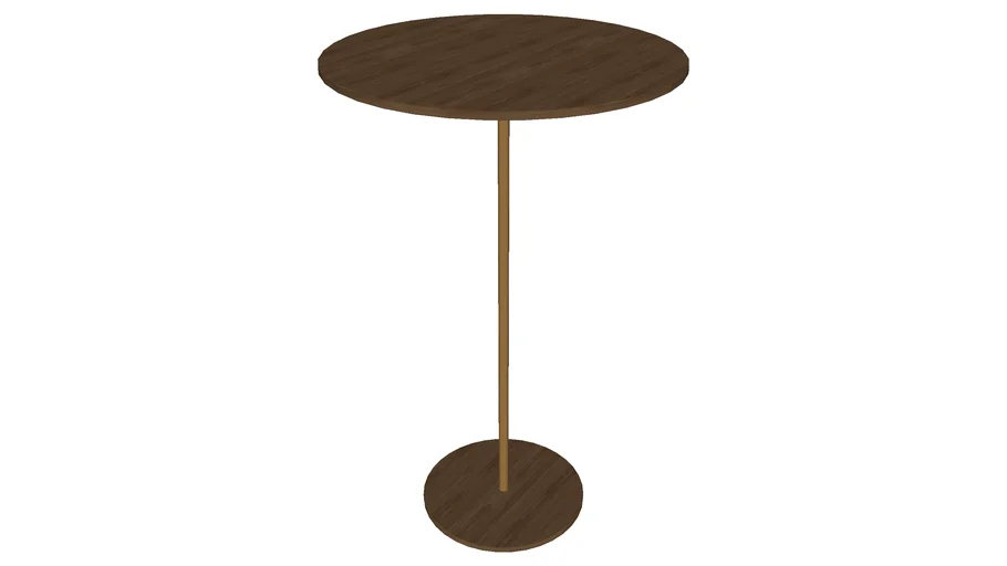 Dey Side Table in Walnut by Modloft | 3D Warehouse