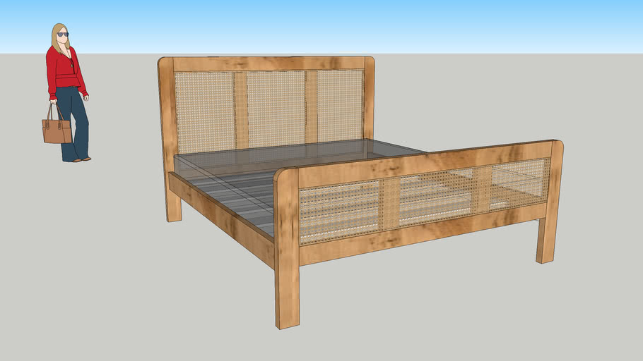 Rattan King Bed 3d Warehouse