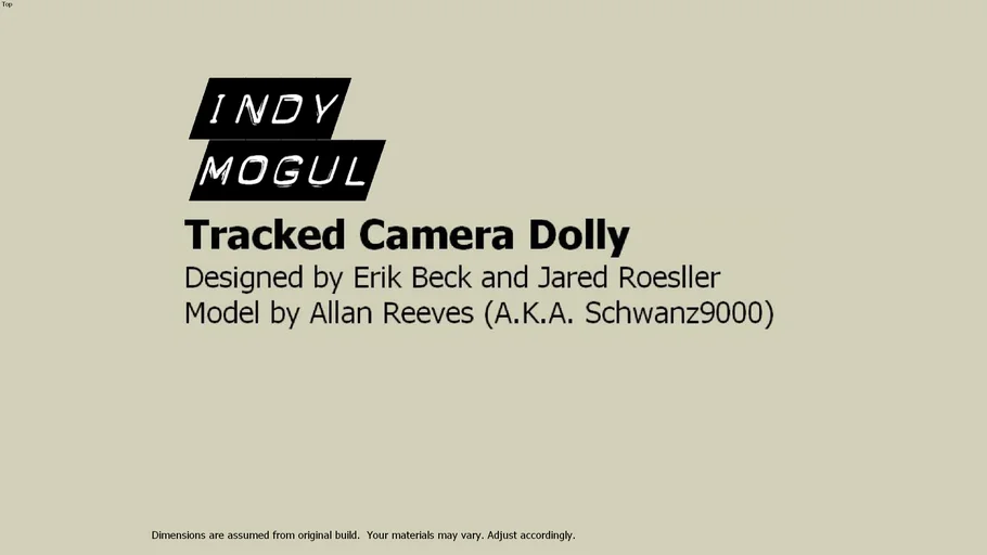 Tracked Camera Dolly