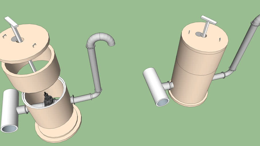 Scour Valve Double Chamber Model 1 3D Warehouse