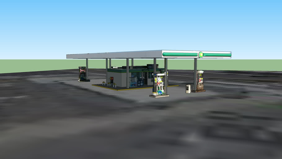 Belvidere and Grace BP Gas Station 3D Warehouse
