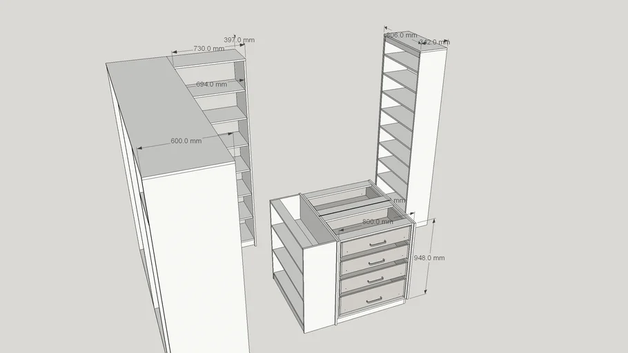 Walk In Wardrobe 2 | 3D Warehouse