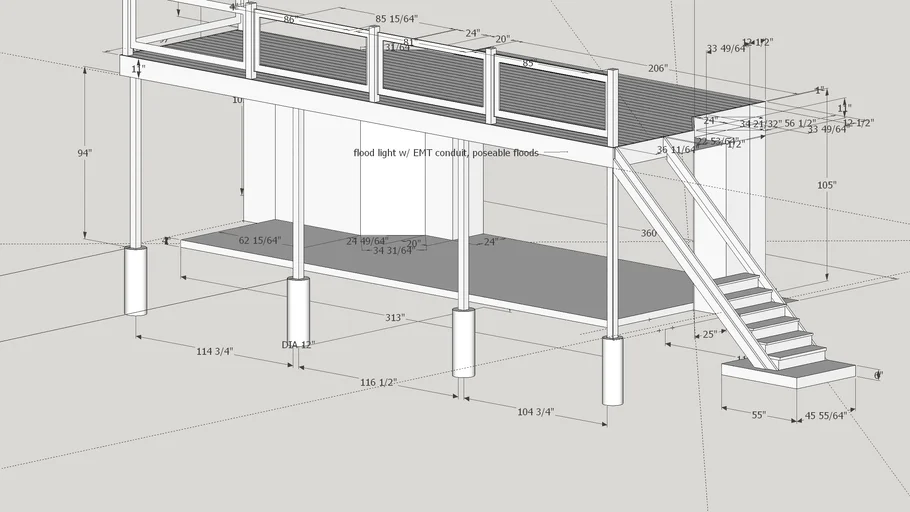 deck model | 3D Warehouse
